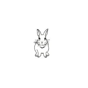 アニマルスタンプ ウサギ B　メール便送料無料(対象商品3点以上) うさぎ 動物はんこ 手帳用 b6 かわいい おしゃれ ハンコ グッズ 雑貨 文房具 ナチュラル ゴム印