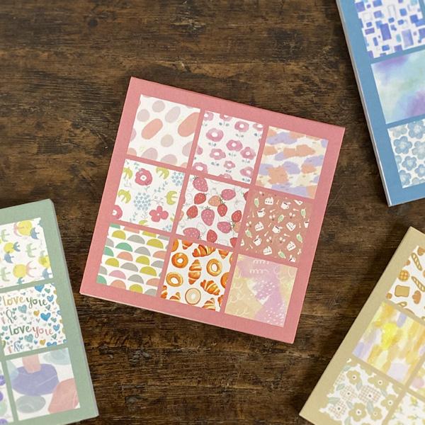 パインブック デザインペーパーメモ　メモ帳 ミニ おしゃれ かわいい 紙はぎれ コラージュ 素材 猫...