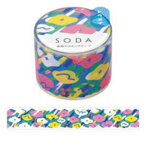HITOTOKI マスキングテープ 透明 SODA ソーダ（ラメ）20mm