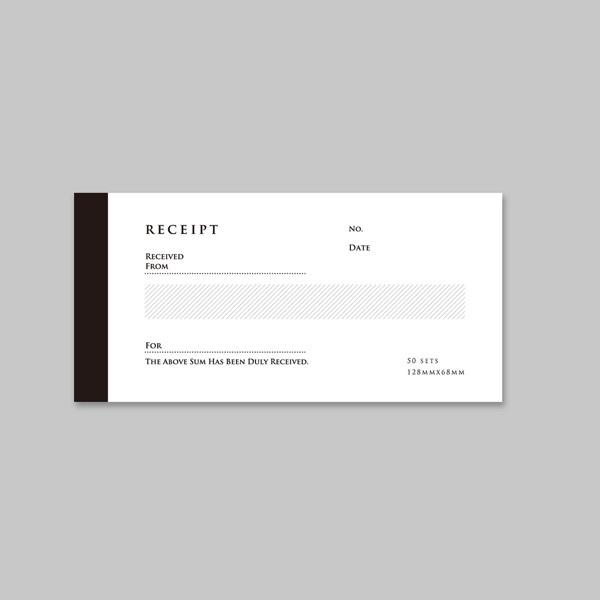 KNOOPWORKS（クノープワークス） RECEIPT（英・複写）ヨコ　英語  控え ミシン目 用...