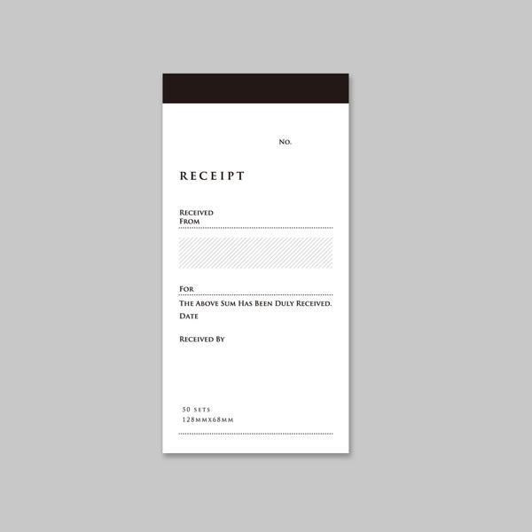 KNOOPWORKS（クノープワークス） RECEIPT（英・複写）タテ　英語 控え ミシン目 用紙...