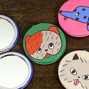 コンパクトミラー おしゃれ アクアチック 拡大鏡 折りたたみ 手鏡