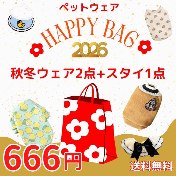 福袋 犬服 秋冬 ドッグウェア 猫服 ペット福袋 トレーナー チョーカー セーター 首飾り スタイ ...