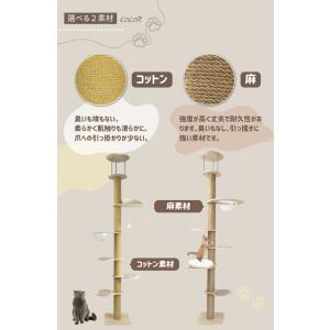 突っ張り キャットタワー 太支柱 猫タワー お...の詳細画像3
