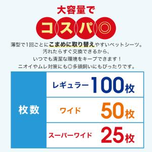 ペットシーツ レギュラー 薄型 100枚 お試...の詳細画像3