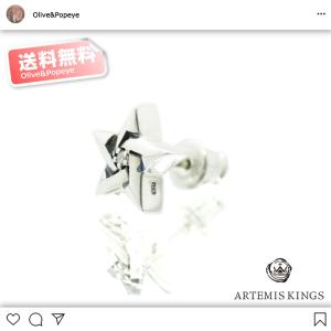 あすつく Artemis Kings/アルテミスキングス 五芒星 スタッドピアス 片耳分 星 スター ジルコニア メンズ レディース AKE0093｜olivepopeye