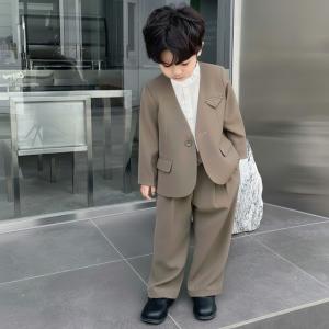 男の子 フォーマル スーツ ノーカラー 子供 ...の詳細画像5