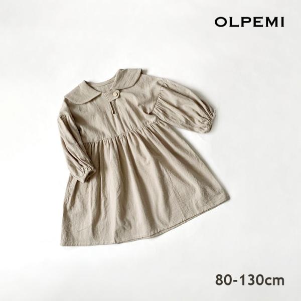 女の子 ワンピース ナチュラル 春 夏 秋 韓国子供服 かわいい セーラー 5部袖 おしゃれ パフス...