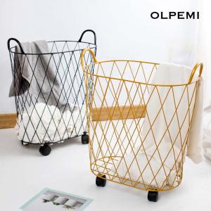 かご 即納可カゴ バスケット 収納 ワイヤー 鉄 丸型 布・キャスター付