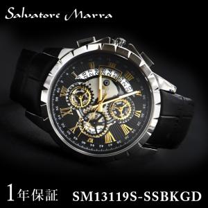 Salvatore Marra サルバトーレマーラ メンズ アナログ 腕時計 クオーツ ウォッチ SM13119S-SSBKGD ビジネス 誕生日 プレゼント ギフト｜olqyv41767