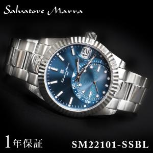 Salvatore Marra サルバトーレマーラ メンズ 男性 アナログ 腕時計 クオーツ ウォッチ SM22101-SSBL ビジネス 誕生日 プレゼント｜olqyv41767