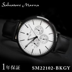 Salvatore Marra サルバトーレマーラ メンズ アナログ 腕時計 クオーツ ウォッチ SM22102-BKGY ビジネス 誕生日 プレゼント ギフト｜olqyv41767