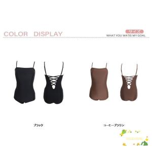 水着 レディース つなぎビキニ ワンピース 体...の詳細画像3