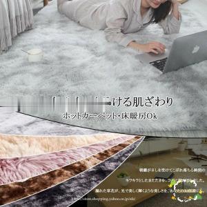 180×180cmラグ カーペット 洗える オ...の詳細画像3