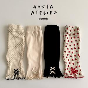 おまけつき 【予約商品/4〜6週間で入荷予定】 AOSTA アオスタ 25夏物 新作 リップリボンパンツ lip ribbon pants