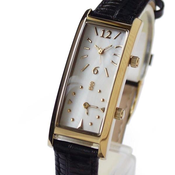 [グランドール]GRANDEUR レディースデュアルタイム腕時計　限定クロコ調型押し牛革ベルト　GS...