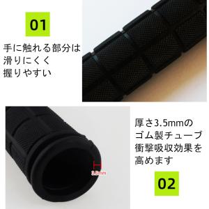 自転車 グリップ 自転車ハンドルグリップ クロ...の詳細画像1