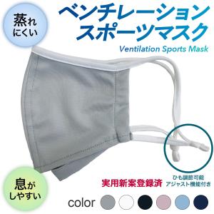 ベンチレーションマスク ライトタイプ ventilation MASK  呼吸が楽 メガネが曇りにくい 洗える 日本製 スポーツマスク ランニング アジャスト機能 UVカット DRY