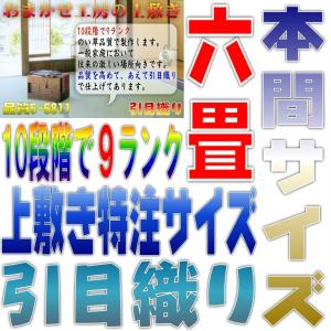 サイズオーダー 上敷 ござ い草カーペット 本間 6畳サイズ 引目織り 10段階で9ランクの品質 幅286cm以下 かつ長さ382cm以下 おまかせ工房｜omakase-factory