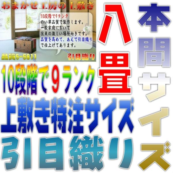 サイズオーダー 上敷 ござ い草カーペット 本間 8畳サイズ 引目織り 10段階で9ランクの品質 幅...