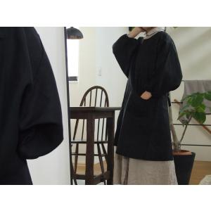 リネン100% 割烹着 着物割烹着 ロング丈 日本製の詳細画像3