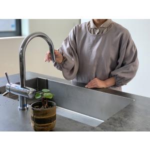 リネン100% 割烹着 着物割烹着 ロング丈 日本製の詳細画像4
