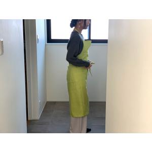 リネン100% メンズエプロン/男女兼用エプロ...の詳細画像5