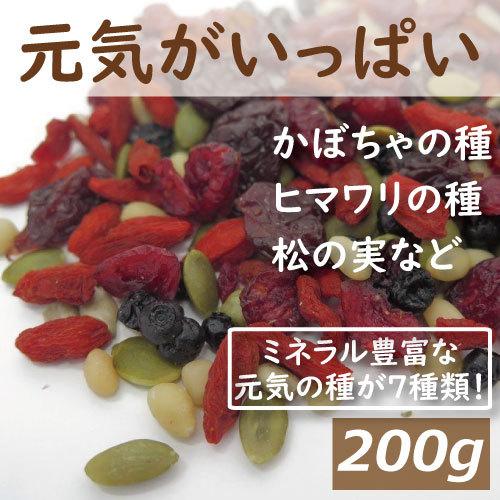 ナッツ 元気がいっぱい 200g かぼちゃの種 ひまわりの種 松の実 クコの実 クランベリー ワイル...