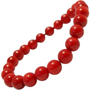 珊瑚ブレスレット 天然珊瑚ブレスレット 玉サイズ 8mm 手首