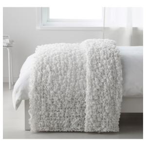 IKEA 毛布  OFELIA ホワイト　601.738.56