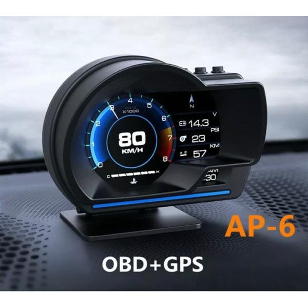 メーター OBD2+GPSモード スピードメーター ヘッドアップディスプレイ 追加メーター【 タコメ...