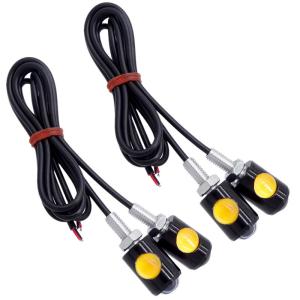 4個セット オートバイ用  超小型 LEDウインカー マイクロミニ ライト ウインカー スモール ターンシグナルランプ 高輝度 ライト 12V 汎用◆