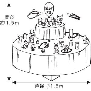 輪投げ用台 電動回転台 1m60cm径の詳細画像1