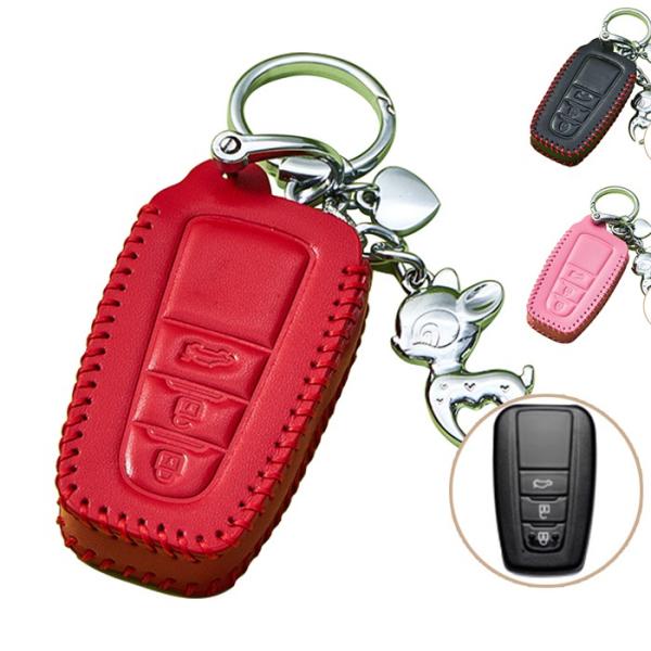 キーケース トヨタ用 スマートキーケース キーカバー 本革 レザー 3J  TOYOTA C-HR ...