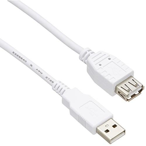 iBUFFALO USB2.0延長ケーブル (A to A) ホワイト 3m BSUAA230WH