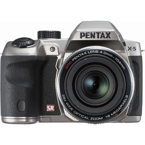 PENTAX X-5 クラシックシルバー 1,600万画素 超広角-超望遠ズームレンズ 単