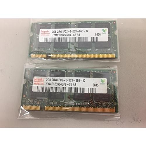 中古・2枚セット ノートPC用メモリ 2GB PC2-6400S-666-12