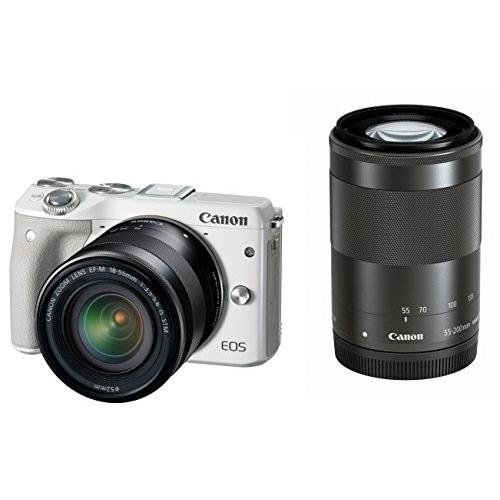 Canon ミラーレス一眼カメラ EOS M3 ダブルズームキット(ホワイト) EF-M18-