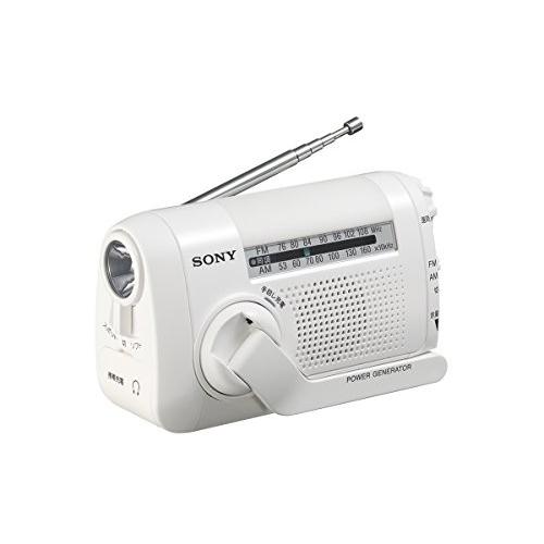 ソニー SONY ポータブルラジオ ICF-B09 : FM/AM/ワイドFM対応 手回し充電対