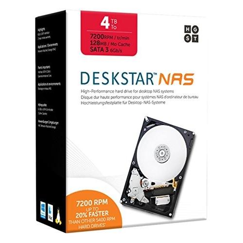 HGST Deskstar NAS 4TB パッケージ版 3.5インチ 7200rpm 128MB ...