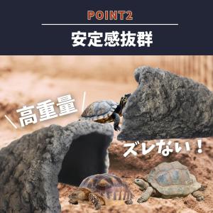爬虫類 リクガメ シェルター 大型 亀 ロック...の詳細画像3