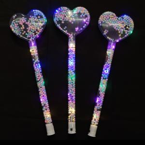 光るおもちゃ　光るパステルビーズ ハートバトン 12個セット　景品 子供 子ども会 光るおもちゃ 縁日 お祭り 夏祭り 光り物玩具