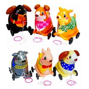 ビニール玩具　おさんぽワンちゃんSY 6個セット