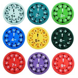 カラフル算数スピナー 9個セット　指スピナー 人気の指遊び ストレス解消 高速回転 知育 海外 人気 話題 スピナー ハンドスピナー