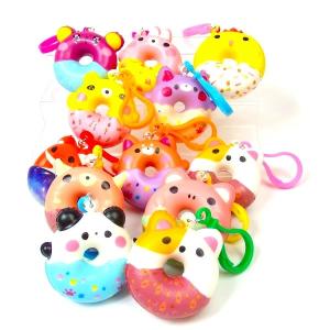 キュートドーナツスクイーズ小 12個セット　景品 縁日 お祭り 夏祭り 景品玩具 おもちゃ 子供会 自治会 知育玩具 知育 ランチ景品 お子様ランチ イベント