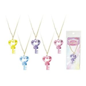 おしゃれ♪ペンダントクリスタルハート鍵 25個セット　縁日 景品 お祭り 夏祭り おもちゃ くじ くじ引き ランチ景品 お子様ランチ