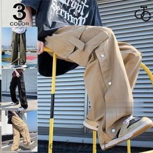 カーゴパンツ メンズ ミリタリー ワーク ウエストゴム イージーパンツ ワークパンツ カーゴ パンツ ワイドパンツ ワークマン チノパン 綿パン