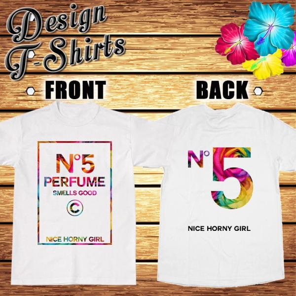 NO.5 PERFUME SMELLS GOOD RAINBOW LOGO T-シャツ 花柄 レイン...