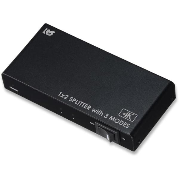 4K60Hz対応 1入力2出力 HDMI分配器（動作モード機能付） RS-HDSP2M-4K カスケ...