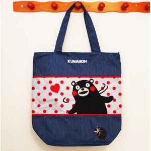 くまモン 伸びるミニトートバッグ ブルー KUMAMON デニム サブバッグ